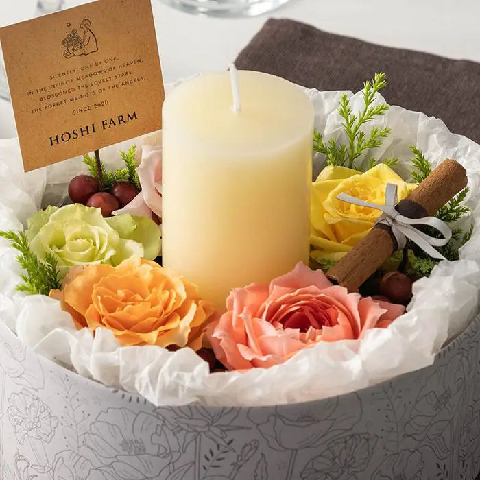 ホシファーム　『薔薇のケーキでお祝いギフト』カラフル　キャンドル付【産地直送品・送料込み】