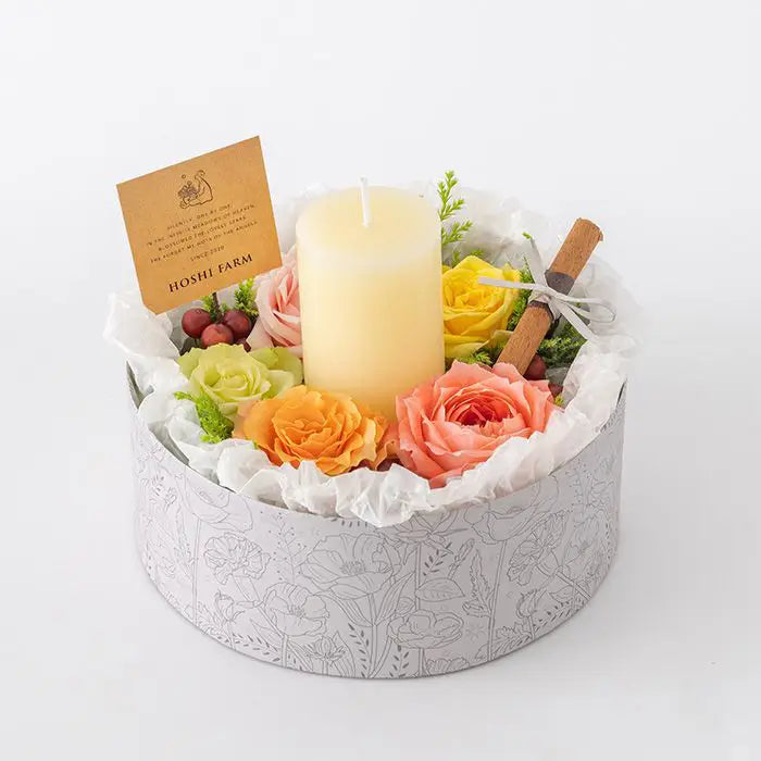 ホシファーム　『薔薇のケーキでお祝いギフト』カラフル　キャンドル付【産地直送品・送料込み】