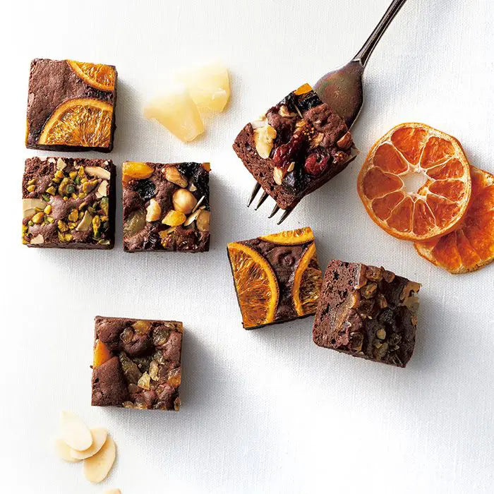 ホシファーム　薔薇のミニブーケ　ニュアンスレッド２本＆贅沢ブラウニー３個入【産地直送品・送料込み】