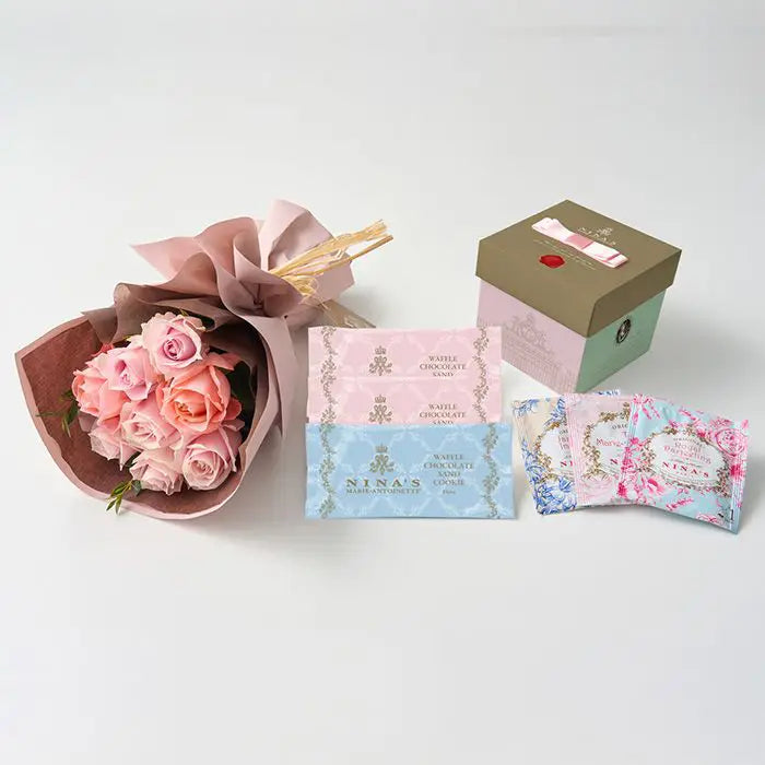 フリルブーケ８本スイート＆ニナスシークレットガーデンティータイム６個【産地直送品・送料込み】