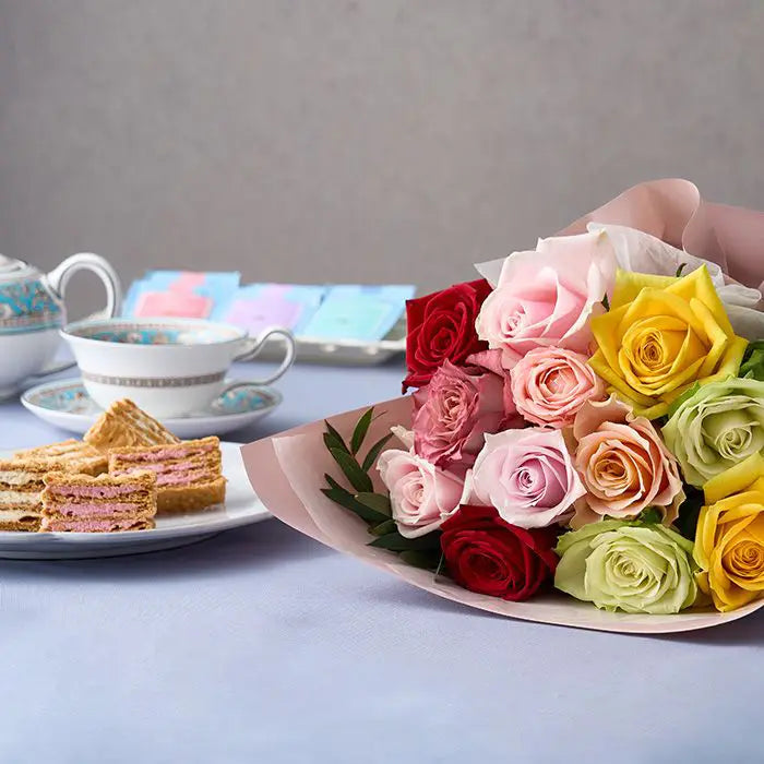 フリル１２本カラフル＆ミルフイユとウェッジウッドティーバッグセット１１個【産地直送品・送料込み】