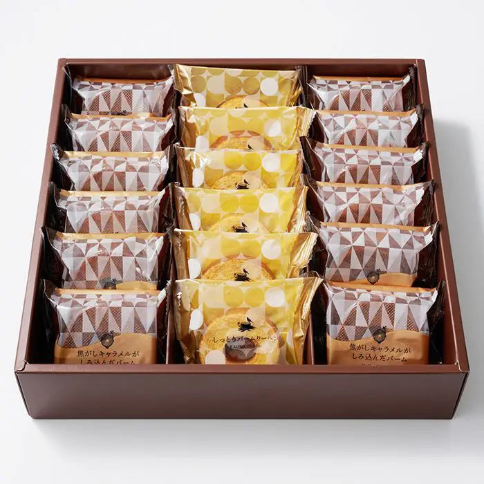 森の庭　焦がしキャラメルがしみ込んだバーム詰合せ　１８個入