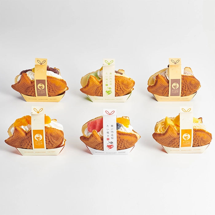 【母の日限定・送料込】瀬戸内花嫁スイーツ　瀬戸内花嫁たい焼き　６種（１個約９５ｇ）計６個【お届け日：5月7日（水）～10日（土）・着日指定不可】