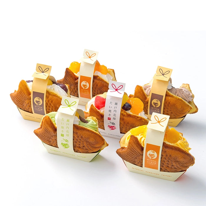 【母の日限定・送料込】瀬戸内花嫁スイーツ　瀬戸内花嫁たい焼き　６種（１個約９５ｇ）計６個【お届け日：5月7日（水）～10日（土）・着日指定不可】