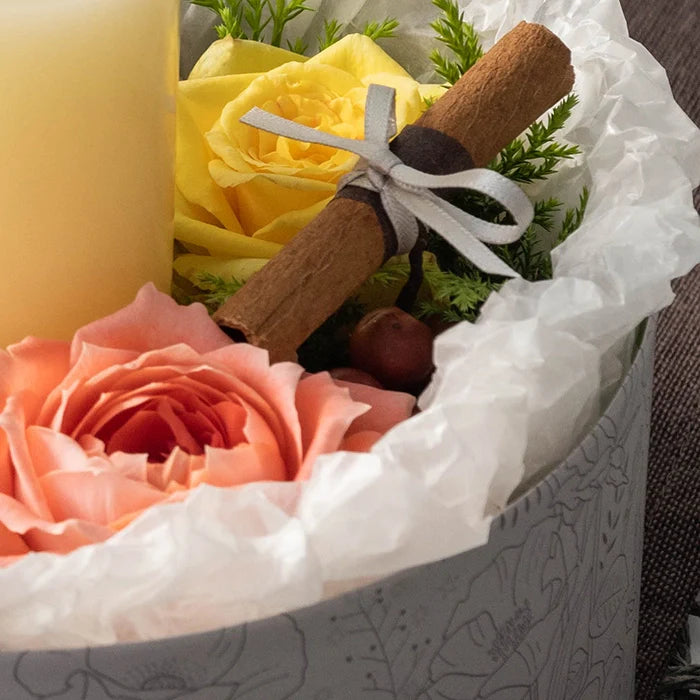 ホシファーム　『薔薇のケーキでお祝いギフト』カラフル　キャンドル付