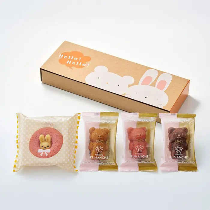 クマ型フィナンシェ＆アニマルドーナツ4個｜お菓子・スイーツギフト