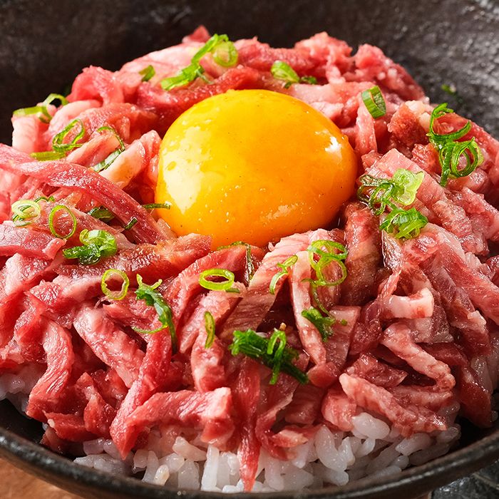 北海道産　黒毛和牛生ハムユッケ丼セット